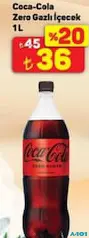 COCA COLA ZERO GAZLI İÇECEK 1 L
